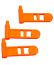 4986-3PK-OR : ERGO Pistol Safety Chamber Flag (3PK) - Orange